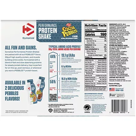 Performance Protein Shake - 30g Protein - Cocoa Pebbles 4 Performance Protein Shake - 30g Protein - Cocoa Pebbles (11.5 Fl Oz. / 12 Drinks)