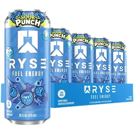 RYSE Fuel Energy Drink – Sour Punch Sour Blue Raz 4 RYSE Fuel Energy Drink – Sour Punch Sour Blue Raz