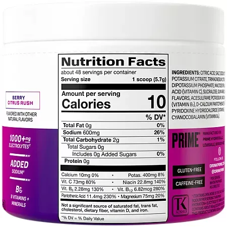 Rapid Hydration Electrolyte Drink Mix - Berry Citrus Rush (48 Servings) 1 Rapid Hydration Electrolyte Drink Mix - Berry Citrus Rush (48 Servings)