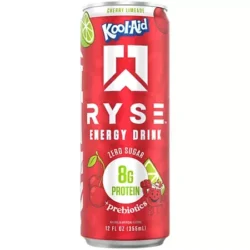 Ryse Energy Drink - 8g of Protein + Prebiotics - Kool-Aid Cherry Limeade