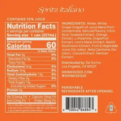 Sparkling Non-Alcoholic Aperitif - Spritz Italiano (4 Drinks, 8 Fl Oz. Each)