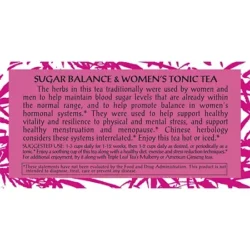 Sugar Balance Herbal Tea - Women's Tonic with Dong Quai & Mulberry (20 Tea Bags)