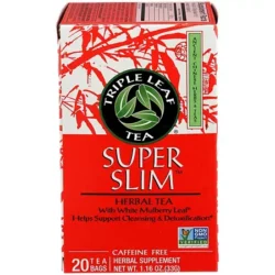 Super Slim Herbal Tea with White Mulberry Leaf - Supports Cleansing & Detoxification - Caffeine-Free (20 Tea Bags)