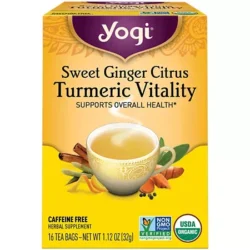 Sweet Ginger Citrus Turmeric Vitality - Caffeine Free (16 Tea Bags)