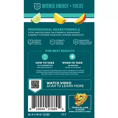 Total War Ready To Drink Pre-Workout - Baja Bomb 4 Total War Ready To Drink Pre-Workout - Baja Bomb 4