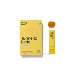 Turmeric Latte Packets - Coffee Alternative for Digestion & Detox - Vanilla (10 Single Serving Packets)