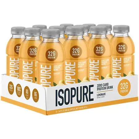 Zero Carb Protein Drink - 32g of 100% Whey Protein Isolate - Lemonade 2 Zero Carb Protein Drink - 32g of 100% Whey Protein Isolate - Lemonade (16.9 Fl Oz. / 12 Drinks)