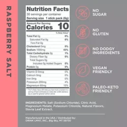 Zero-Sugar Electrolyte Drink Mix - Raspberry Salt (30 Stick Packs)