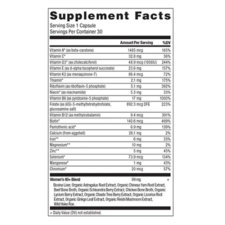 Ancient Multivitamin for Women 40+ - Once Daily (30 Capsules) 2 Ancient Multivitamin for Women 40+ - Once Daily (30 Capsules)