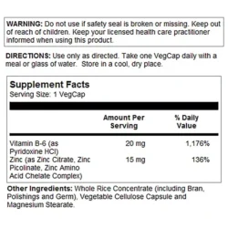 Bio Zinc with Zinc Picolinate & Synergistic Ingredients (100 Capsules)