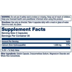 Calcium Hydroxyapatite Microcrystalline - 1,000 MG (120 Capsules)