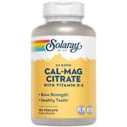 Calcium Magnesium Citrate with Vitamin D (180 Capsules)