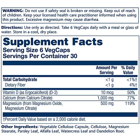 Calcium Magnesium Citrate with Vitamin D (180 Capsules) 2 Calcium Magnesium Citrate with Vitamin D (180 Capsules)