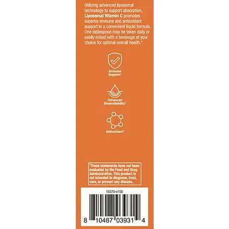 Liquid Liposomal Vitamin C – Immune Support – 1,000 MG – Citrus Vanilla (15.2 fl. oz.) 2 Liquid Liposomal Vitamin C – Immune Support – 1,000 MG – Citrus Vanilla (15.2 fl. oz.)