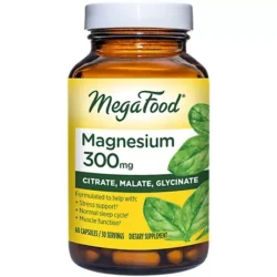 Magnesium Citrate, Malate & Glycinate - Essential Mineral for Muscle Relaxation - 300 MG (60 Capsules)