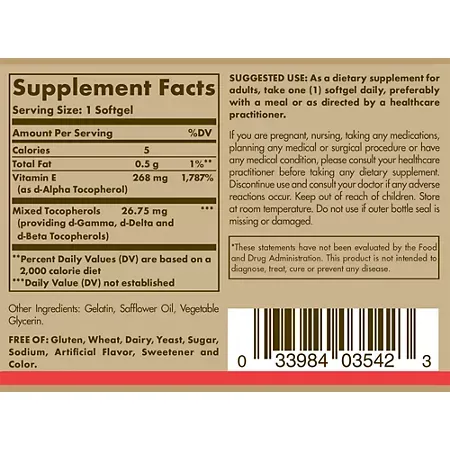 Natural Vitamin E - 400 IU (250 Softgels) 3 Natural Vitamin E - 400 IU (250 Softgels)