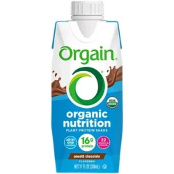 Organic Plant-Based Protein Shake - 16g Protein - Smooth Chocolate (11 Fl Oz. / 12 Drinks)