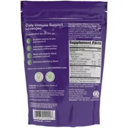 Organic Sambucus Zinc Lozenges - Original Elderberry (24 Lozenges)