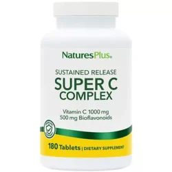 Super Vitamin C Complex with Bioflavonoids - Sustained Release - 1,000 MG (180 Tablets)