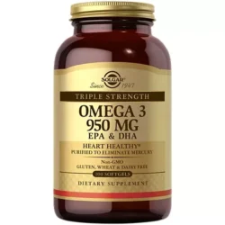 Triple Strength Omega 3 - 950mg EPA & DHA - Supports Heart Health (100 Softgels)