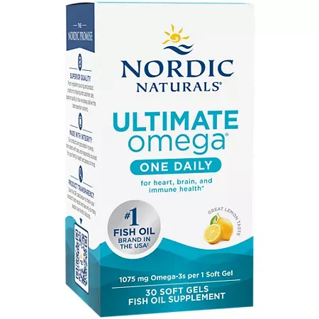 Ultimate Omega – One Daily – 1,075 MG Fish Oil – Lemon (30 Softgels) Ultimate Omega – One Daily – 1,075 MG Fish Oil – Lemon (30 Softgels)