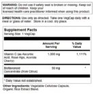 Vitamin C with Bioflavonoid Concentrate + Rose Hips & Acerola - 1,000 MG (100 Vegetarian Capsules)