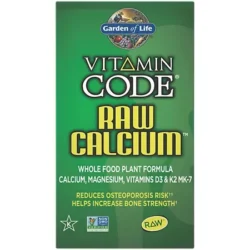 Vitamin Code Raw Calcium – Whole Food Plant Formula (60 Vegan Capsules)