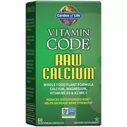 Vitamin Code Raw Calcium – Whole Food Plant Formula (60 Vegan Capsules)