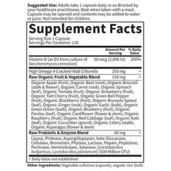 Vitamin Code Raw D3 – 2,000 IU of Whole Food Vitamin D3 (120 Vegetarian Capsules)