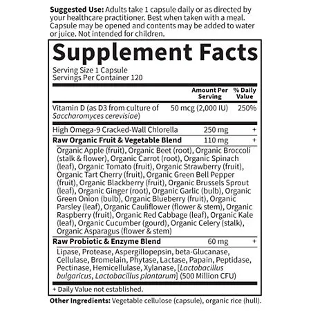 Vitamin Code Raw D3 – 2,000 IU of Whole Food Vitamin D3 (120 Vegetarian Capsules) 1 Vitamin Code Raw D3 – 2,000 IU of Whole Food Vitamin D3 (120 Vegetarian Capsules)