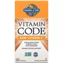 Vitamin Code Raw Vitamin C – 500 MG Whole & Food Vitamin C with Bioflavonoids (120 Vegan Capsules)