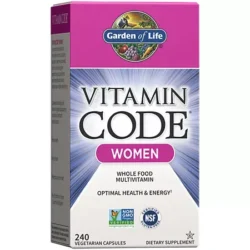 Vitamin Code Women – Raw Whole Food Multivitamin (240 Vegetarian Capsules)