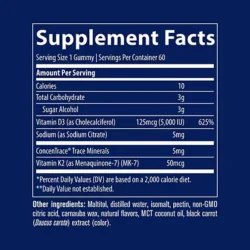 Vitamin D3 + K2 Gummies - Supports Bone & Immune Health - Strawberry (60 Gummies)