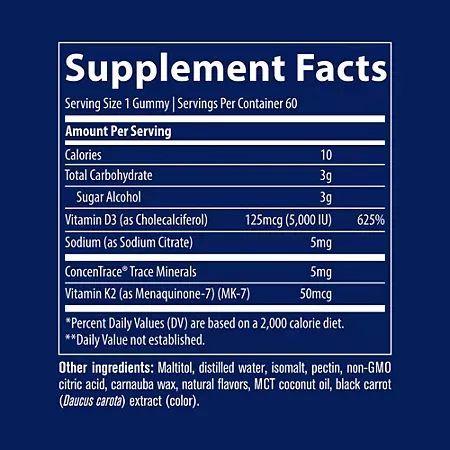 Vitamin D3 + K2 Gummies - Supports Bone & Immune Health - Strawberry (60 Gummies) 2 Vitamin D3 + K2 Gummies - Supports Bone & Immune Health - Strawberry (60 Gummies)