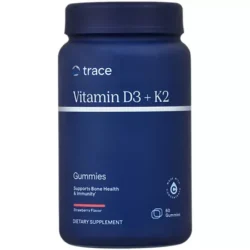 Vitamin D3 + K2 Gummies - Supports Bone & Immune Health - Strawberry (60 Gummies)