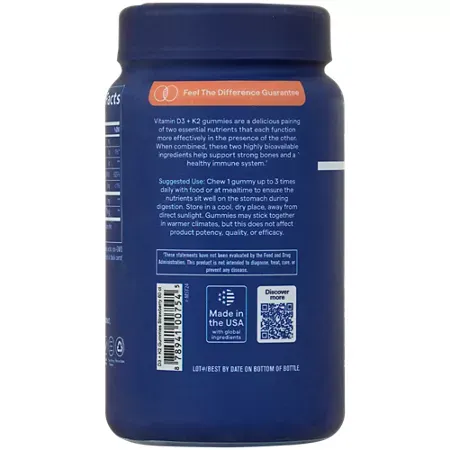 Vitamin D3 + K2 Gummies - Supports Bone & Immune Health - Strawberry (60 Gummies) 3 Vitamin D3 + K2 Gummies - Supports Bone & Immune Health - Strawberry (60 Gummies)