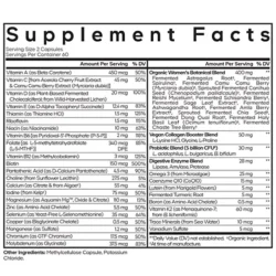 Women’s Fermented Multivitamin with 1 Women's Fermented Multivitamin with 25+ Daily Vitamins, Vegan & Organic Whole Foods (120 Capsules)