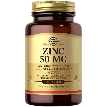 Zinc - Antioxidant, Skin & Immune System Support - 50 MG (100 Tablets) Zinc - Antioxidant, Skin & Immune System Support - 50 MG (100 Tablets)