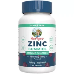 Zinc Gummies for Immune Health - Sugar Free - Tart Raspberry (60 Gummies)