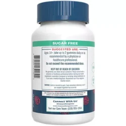 Zinc Gummies for Immune Health - Sugar Free - Tart Raspberry (60 Gummies)